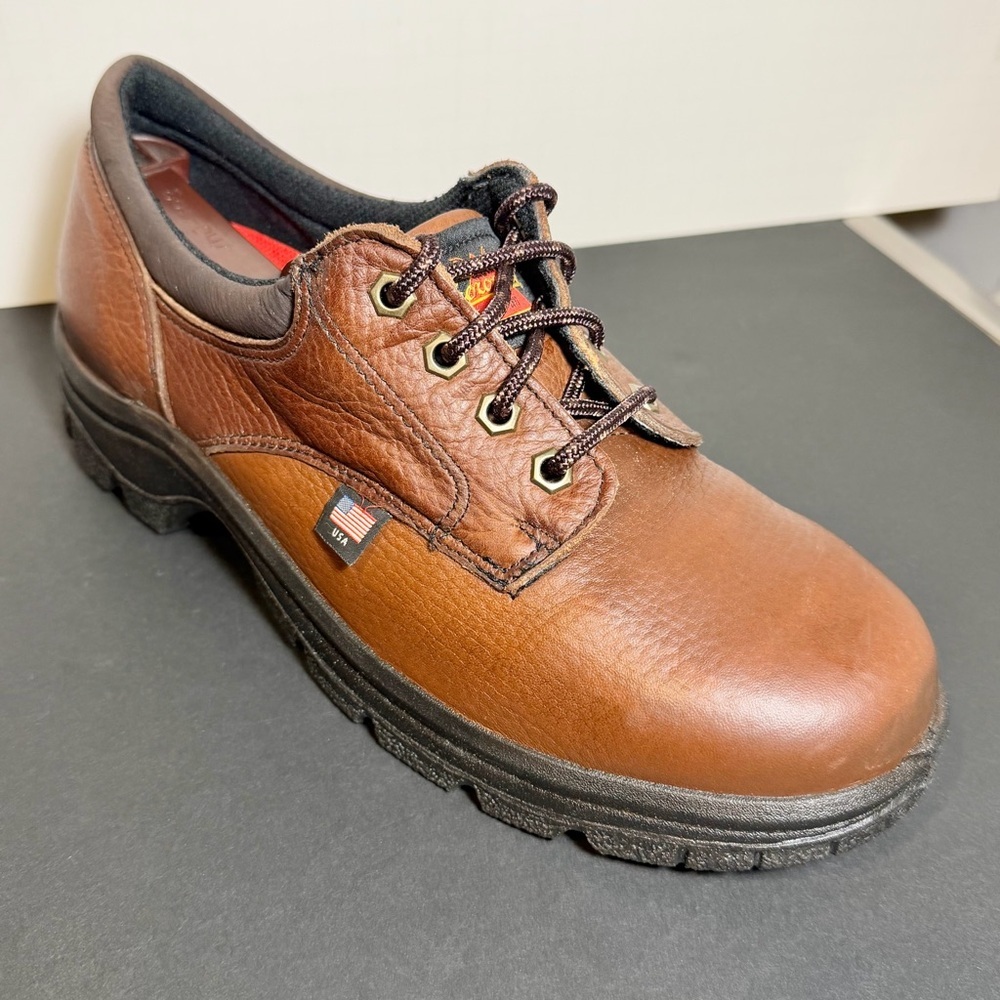 THOROGOOD Boots Mens Size 8 Wide Leather Safety Toe Slip Resistant EH 804-4760 - Picture 8 of 13